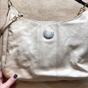 Over the shoulder cream Coach purse